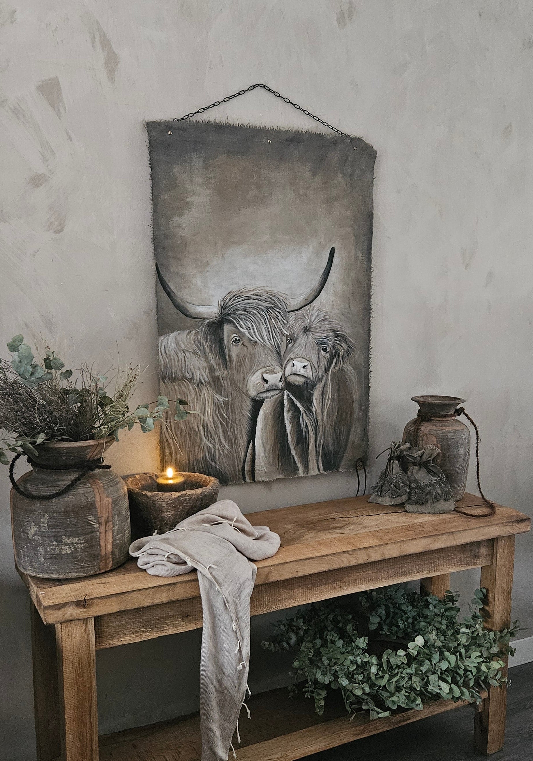Wanddoek hooglanders 04