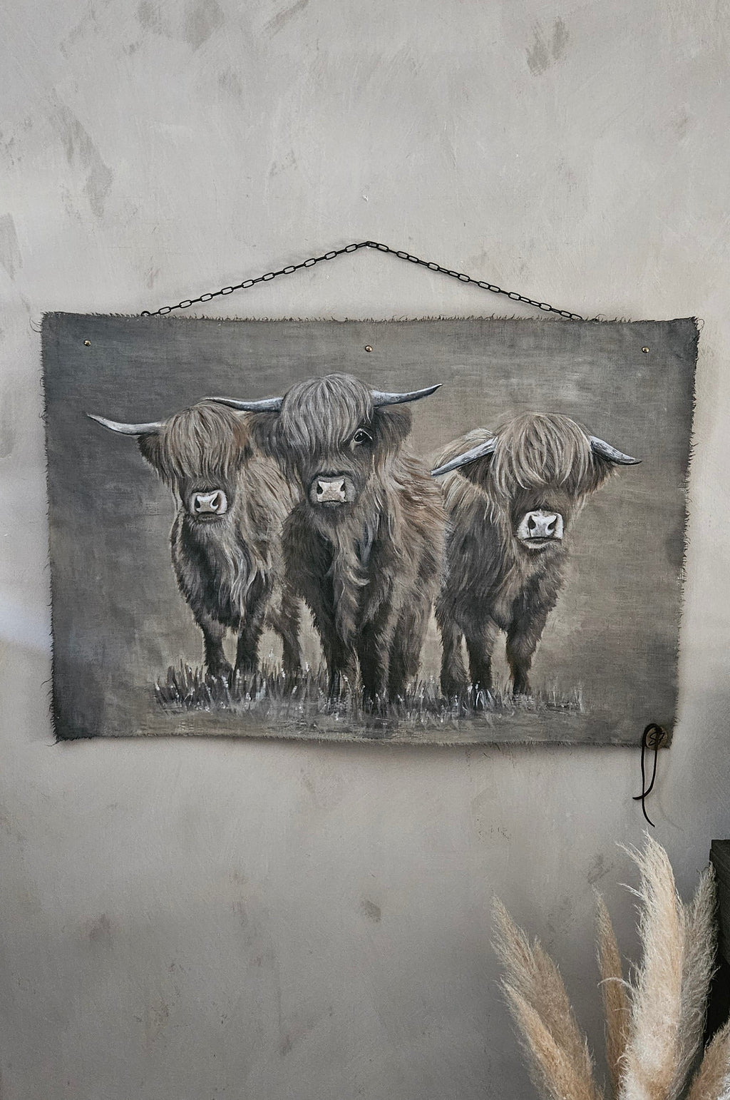 Wanddoek hooglanders 05