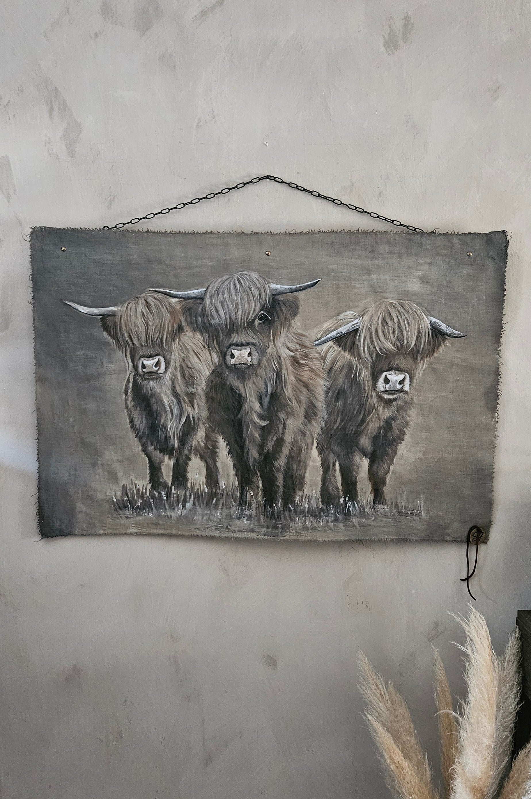 Wanddoek hooglanders 05