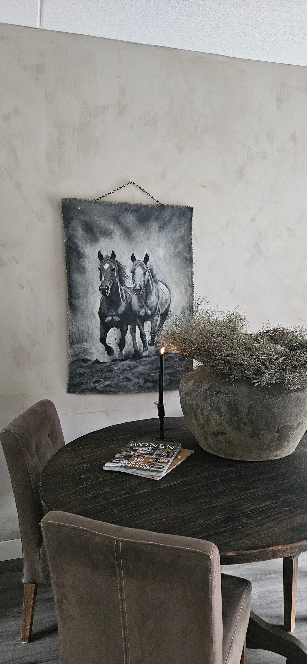 Wanddoek paarden 01