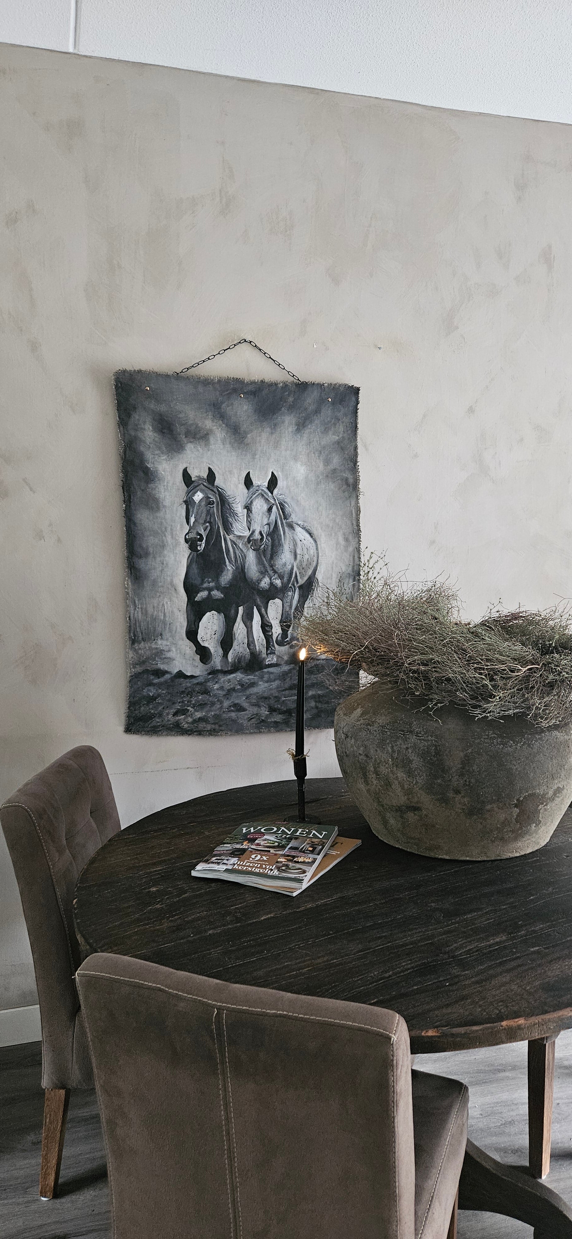 Wanddoek paarden 01