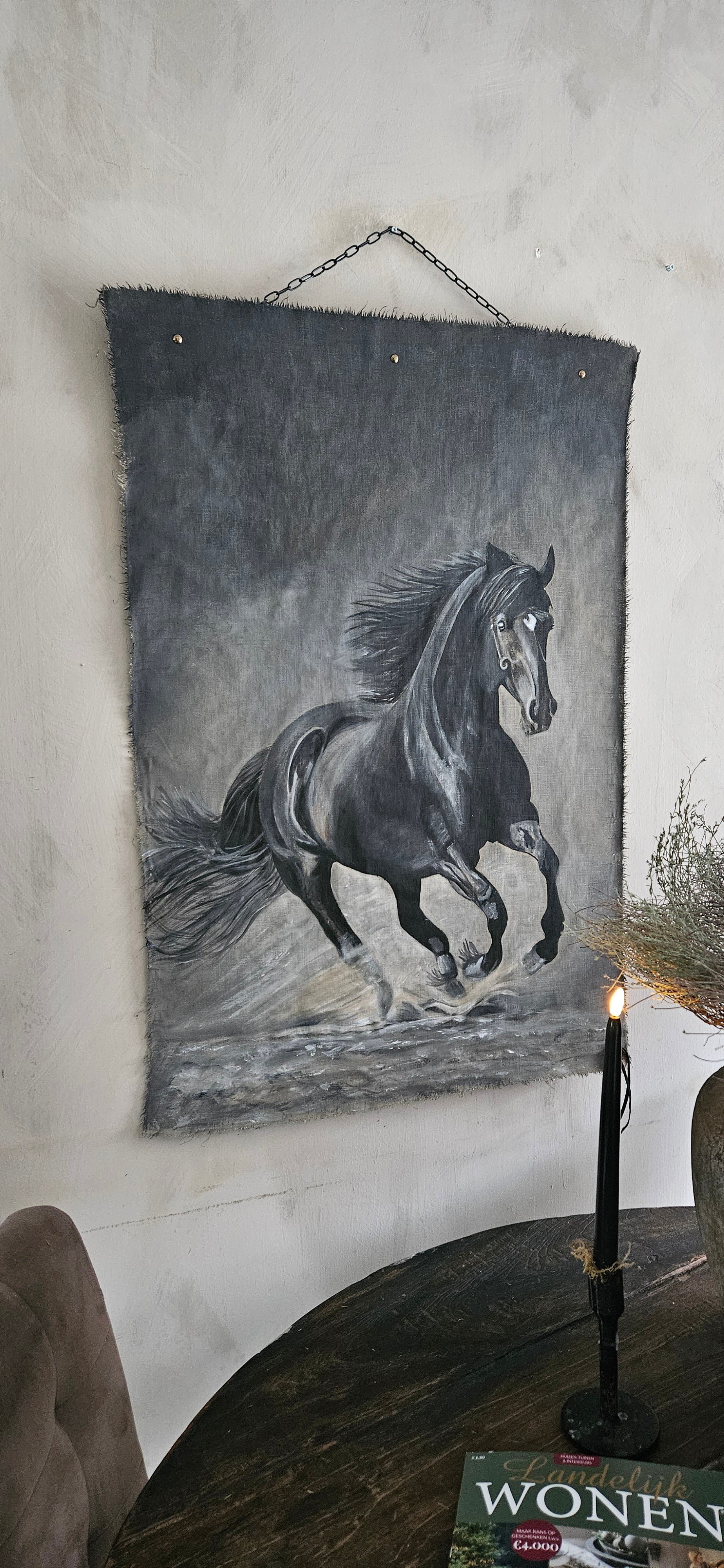 Wanddoek paarden 02