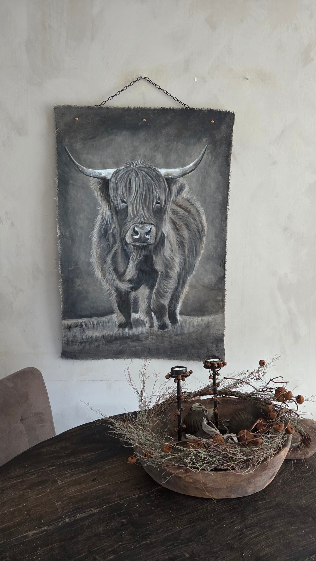 Wanddoek hooglander 06