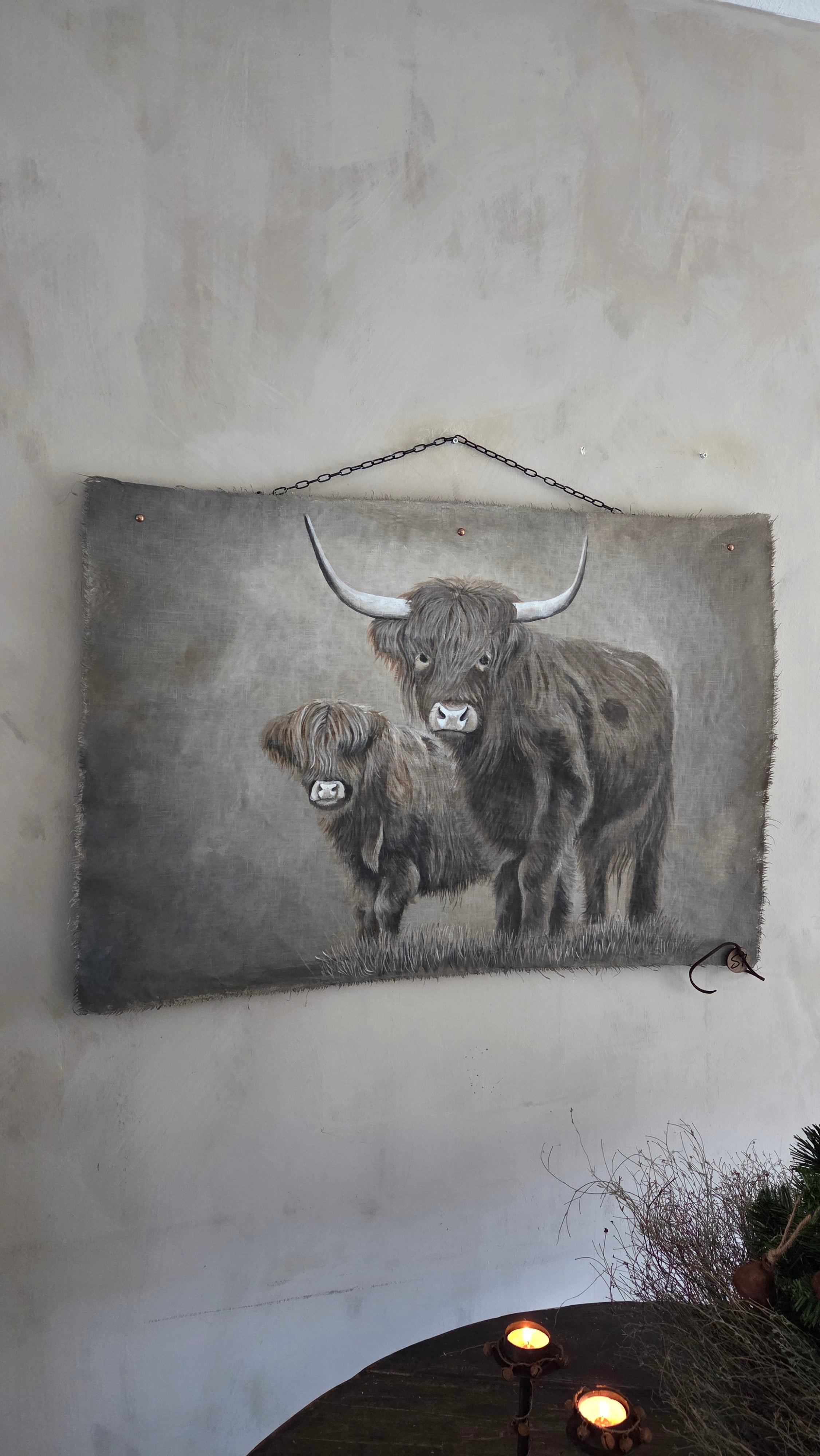 Wanddoek hooglanders 07