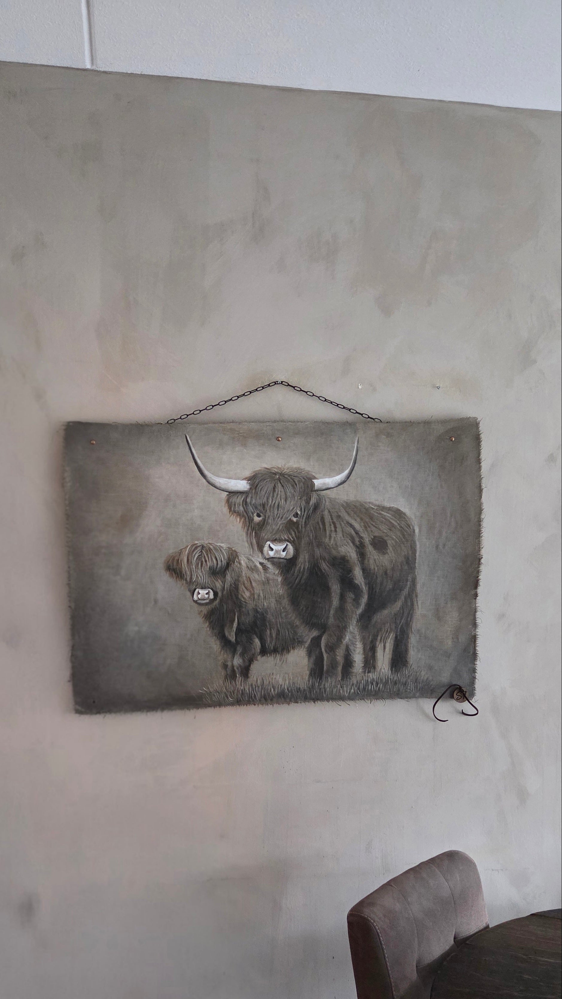 Wanddoek hooglanders 07