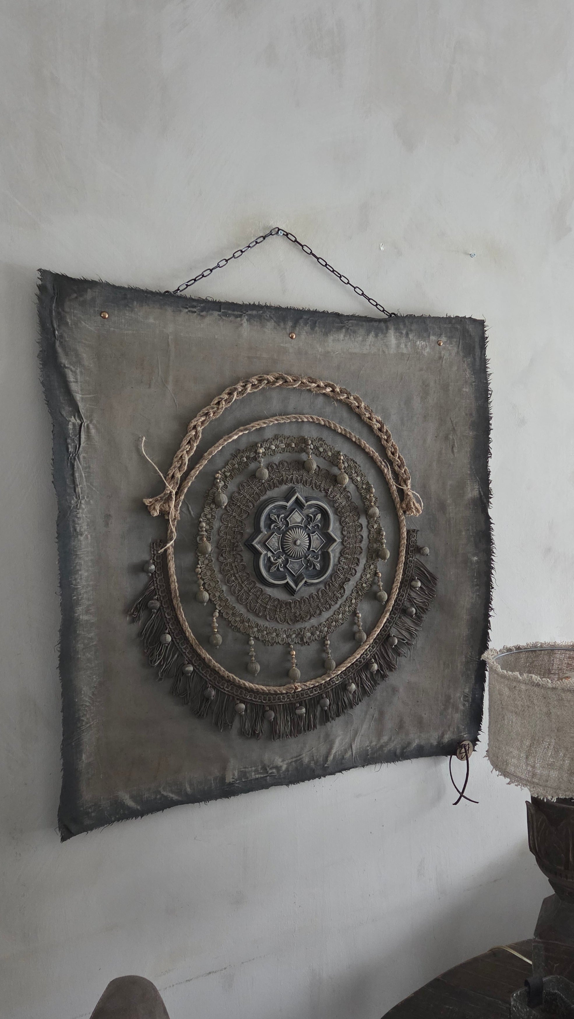 Wanddoek met 3d ornament 03
