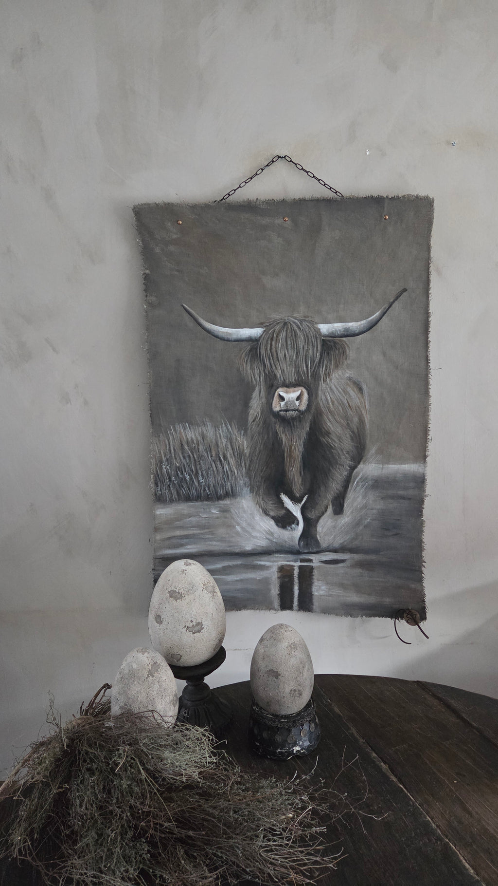 Wanddoek hooglander 01