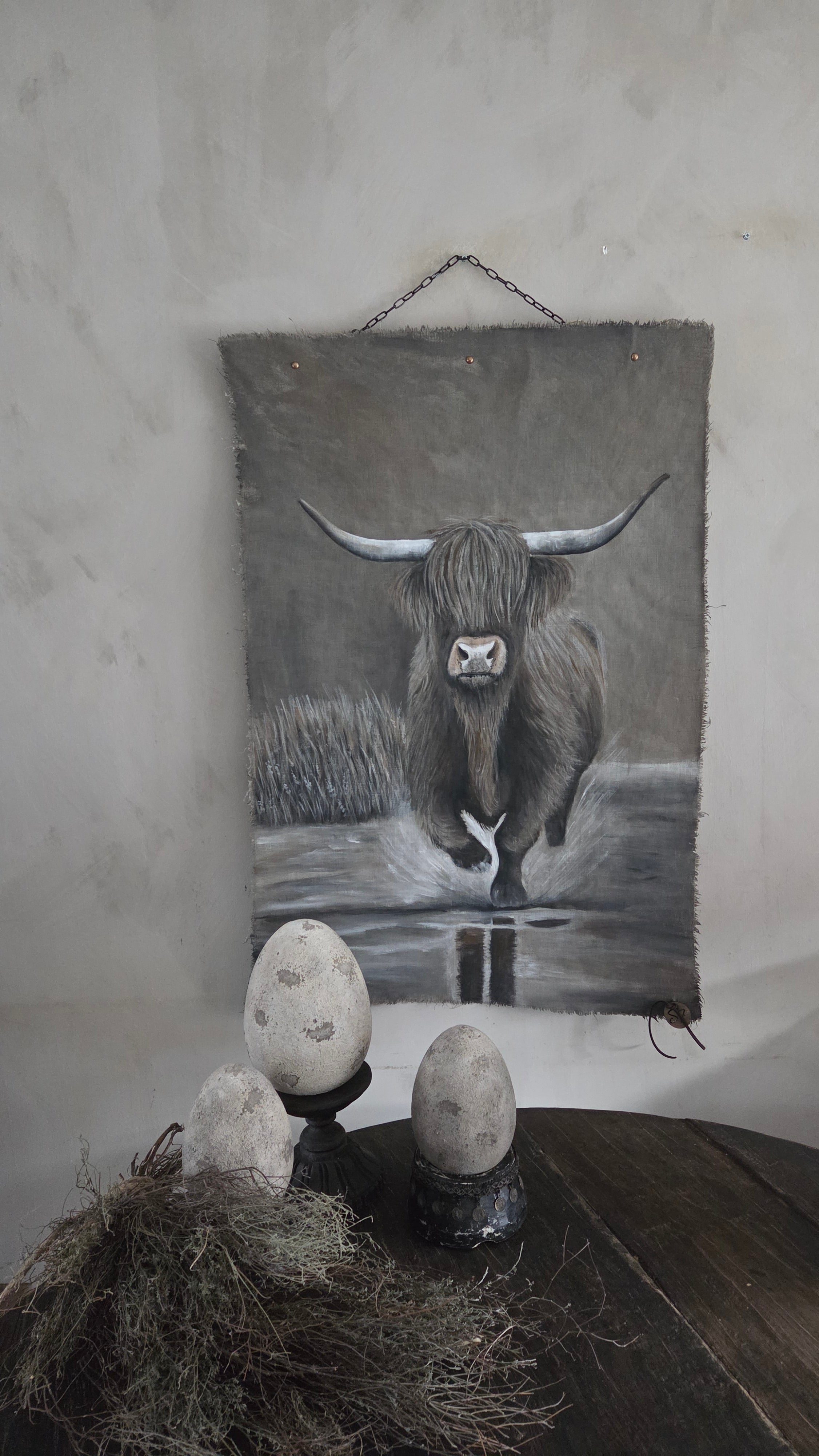 Wanddoek hooglander 01