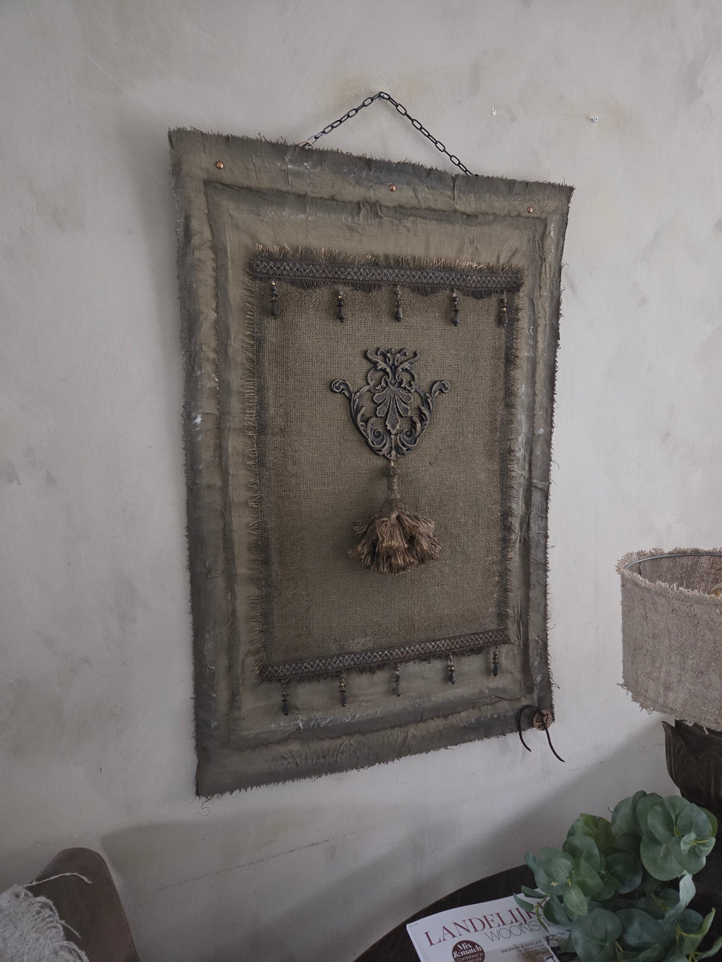 Wanddoek met 3d ornament 07