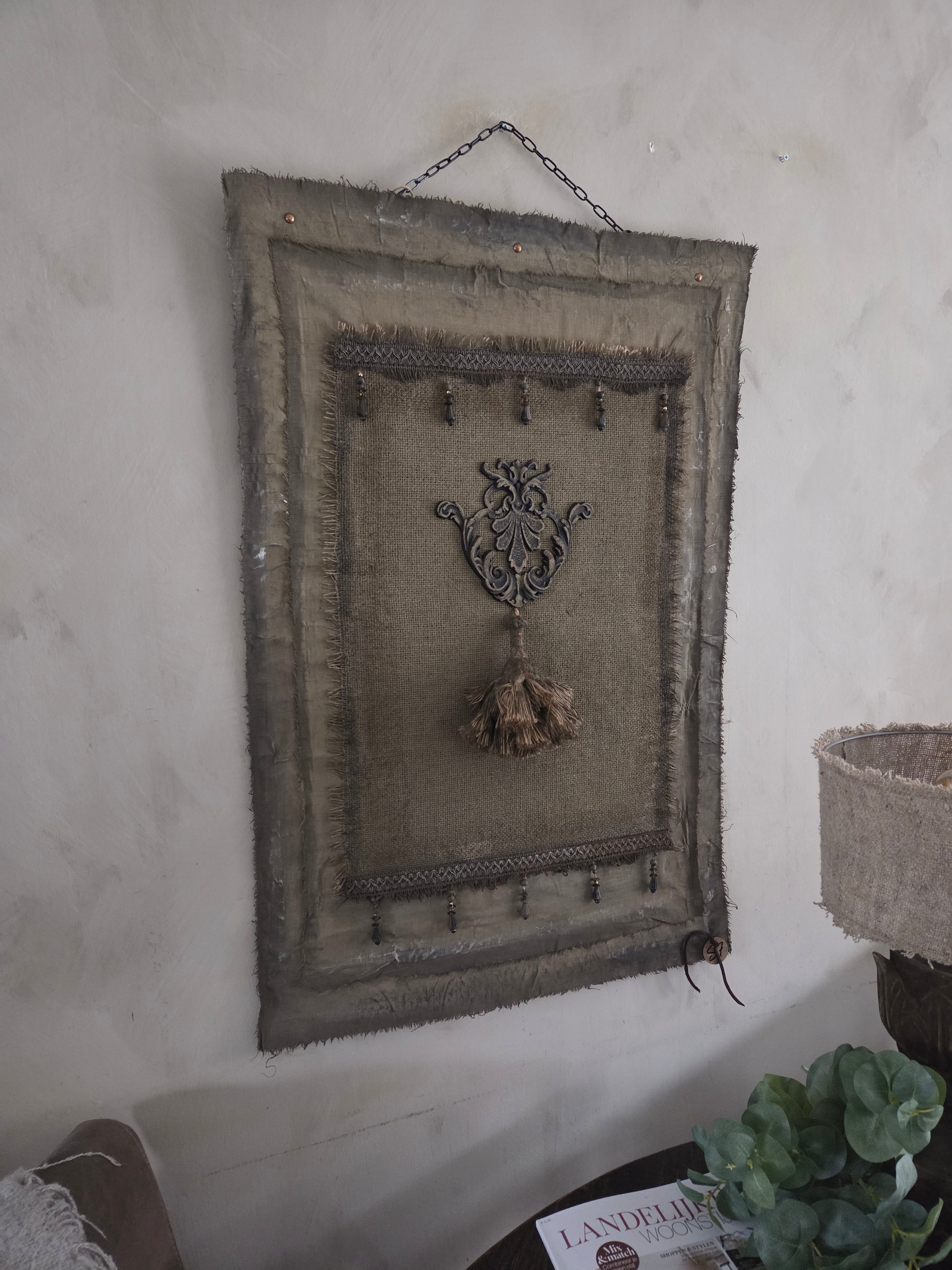 Wanddoek met 3d ornament 07