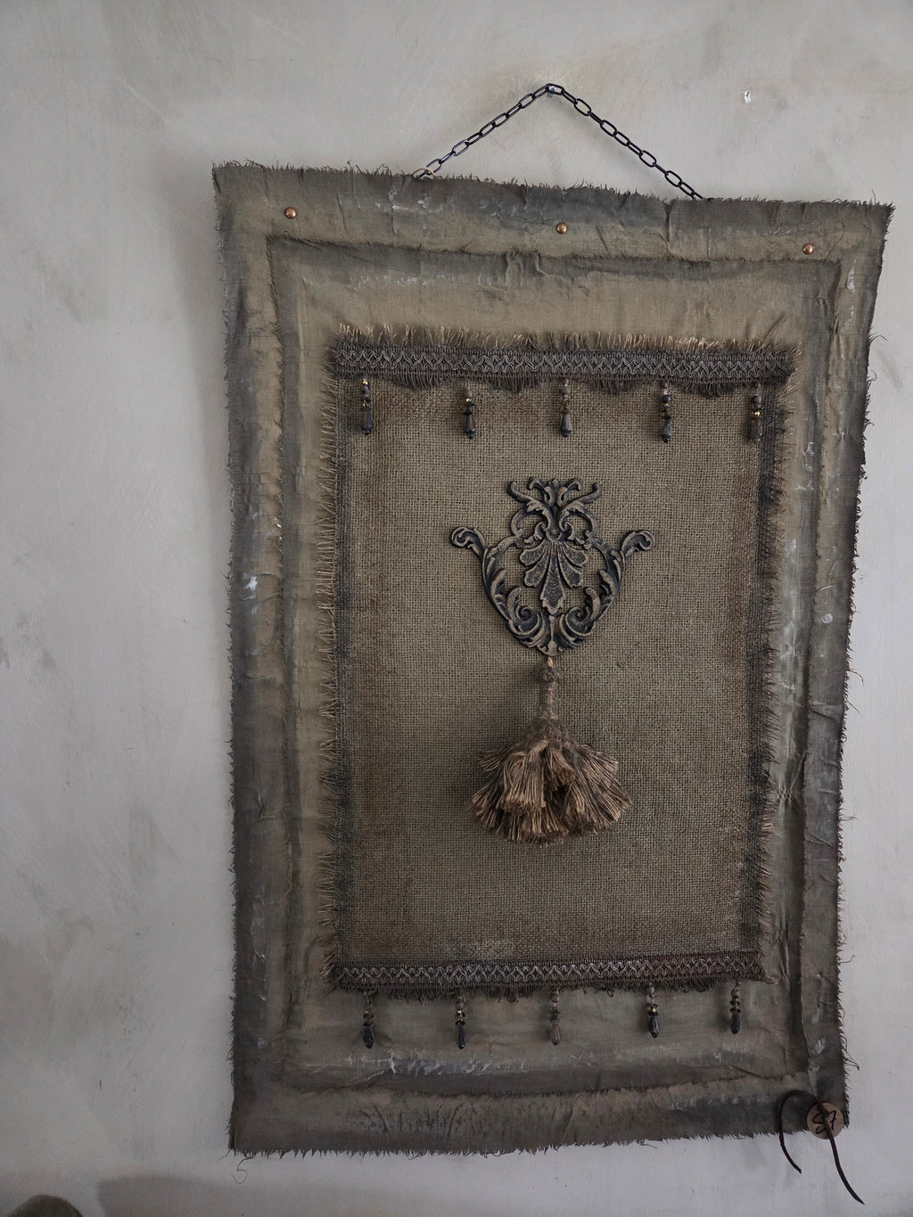 Wanddoek met 3d ornament 07