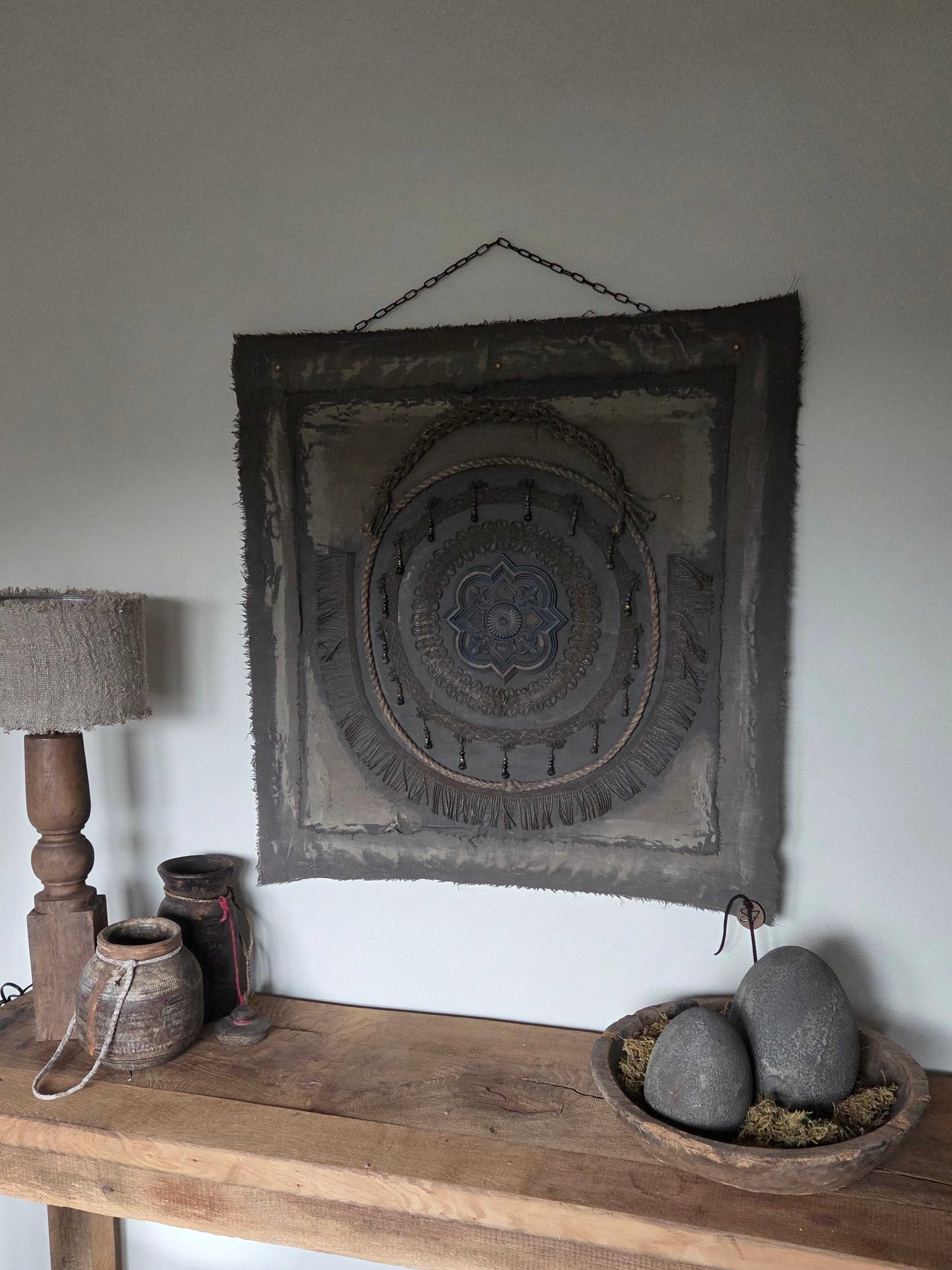 Wanddoek met 3d ornament 03