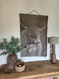 Wanddoek hooglanders 03