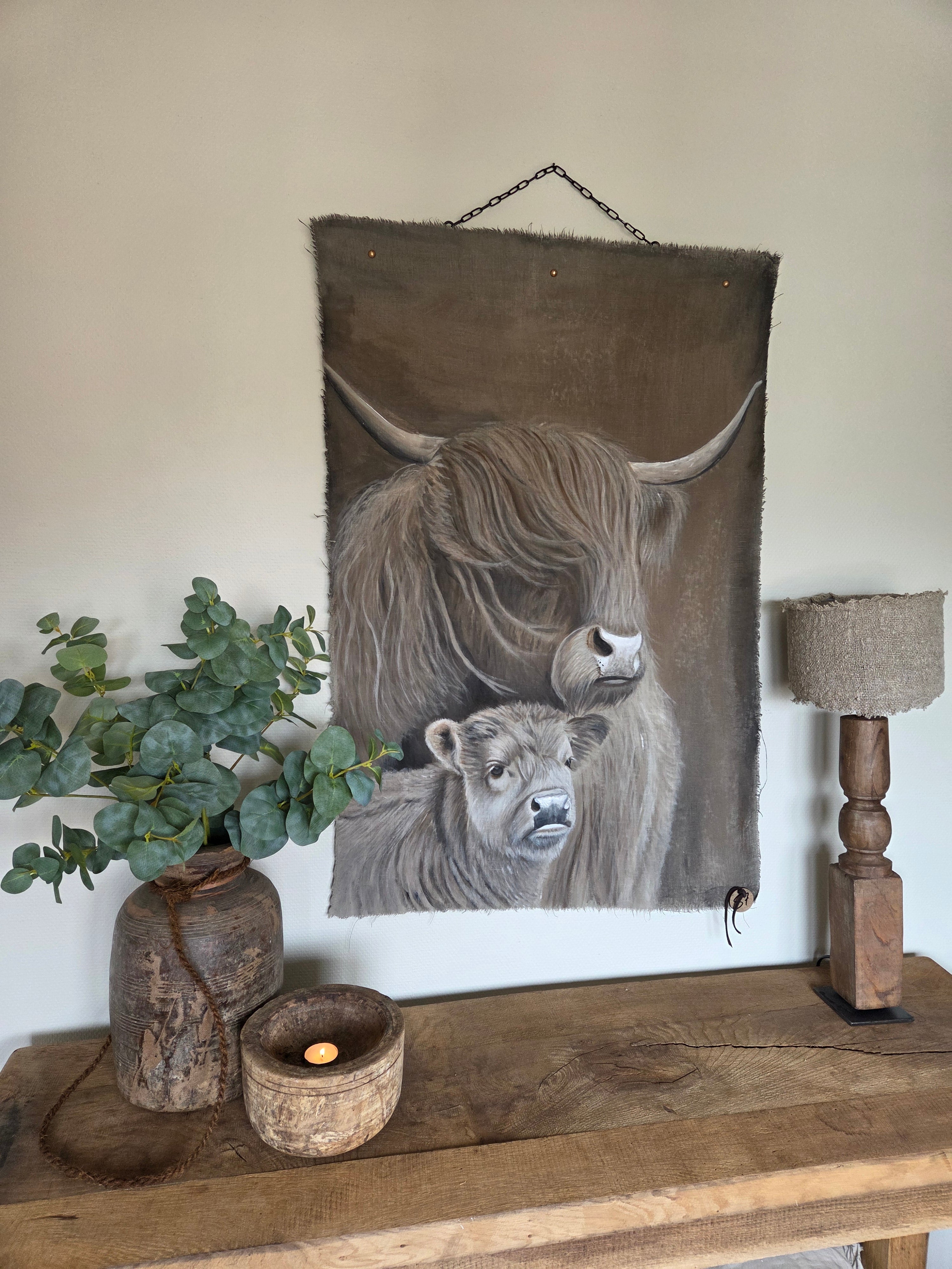Wanddoek hooglanders 03