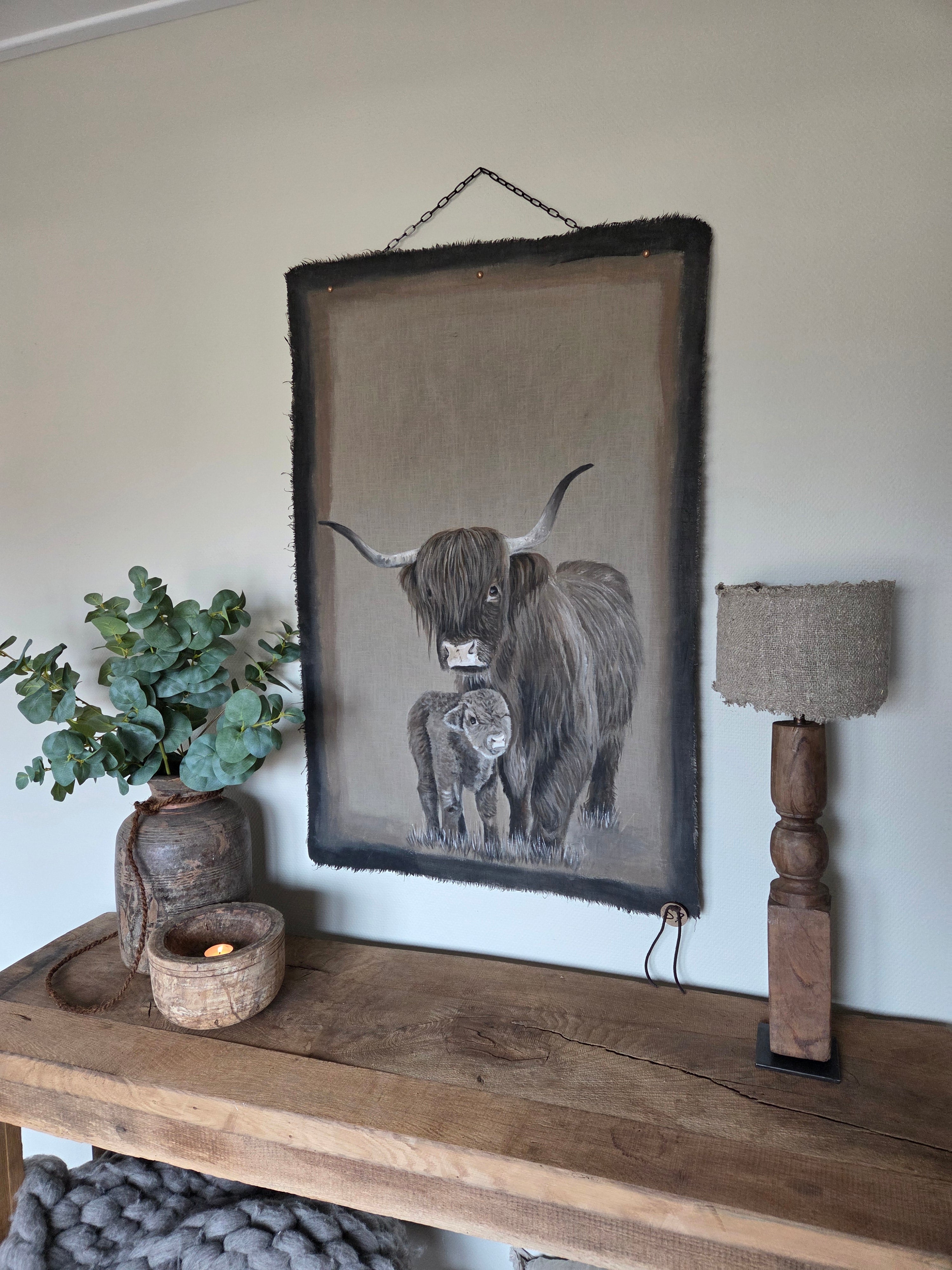 Wanddoek hooglanders 11