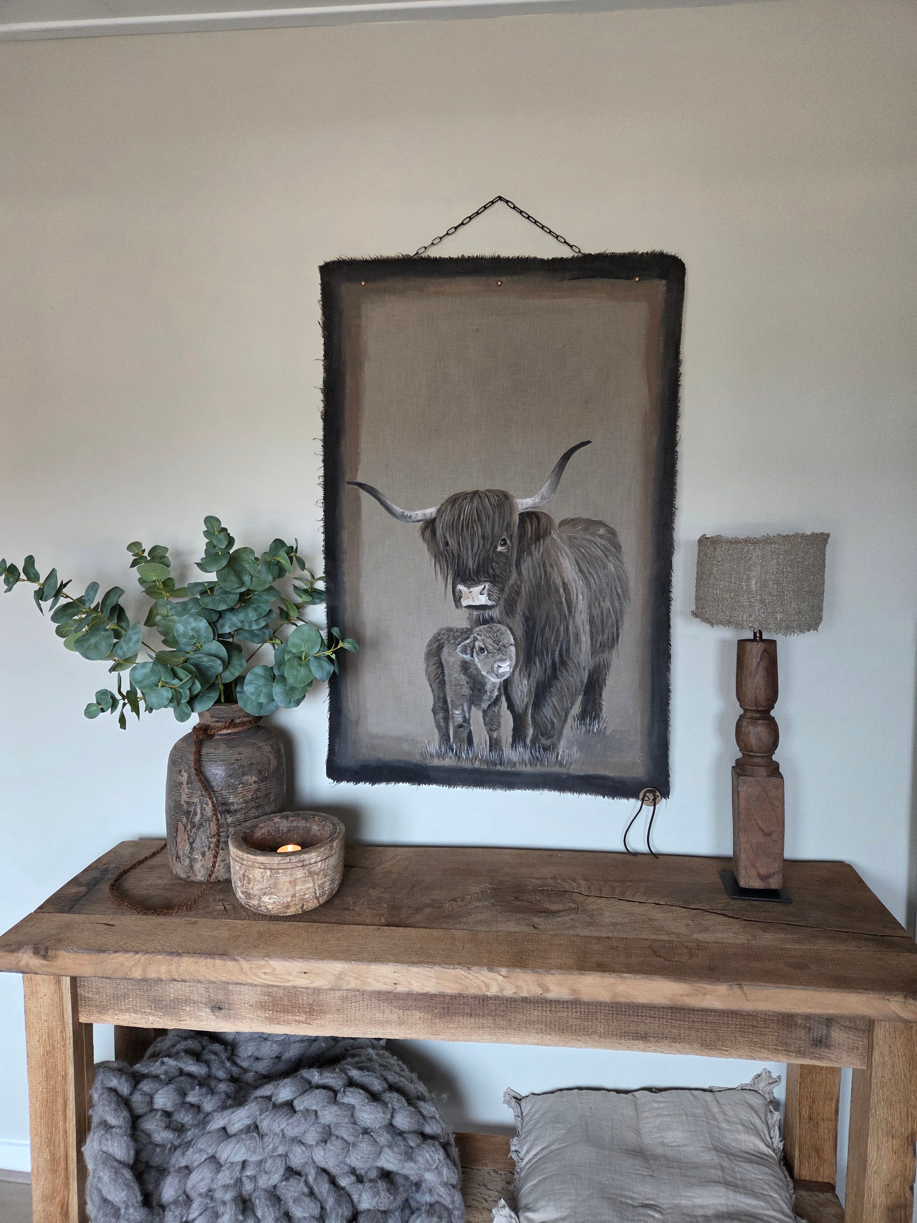Wanddoek hooglanders 11