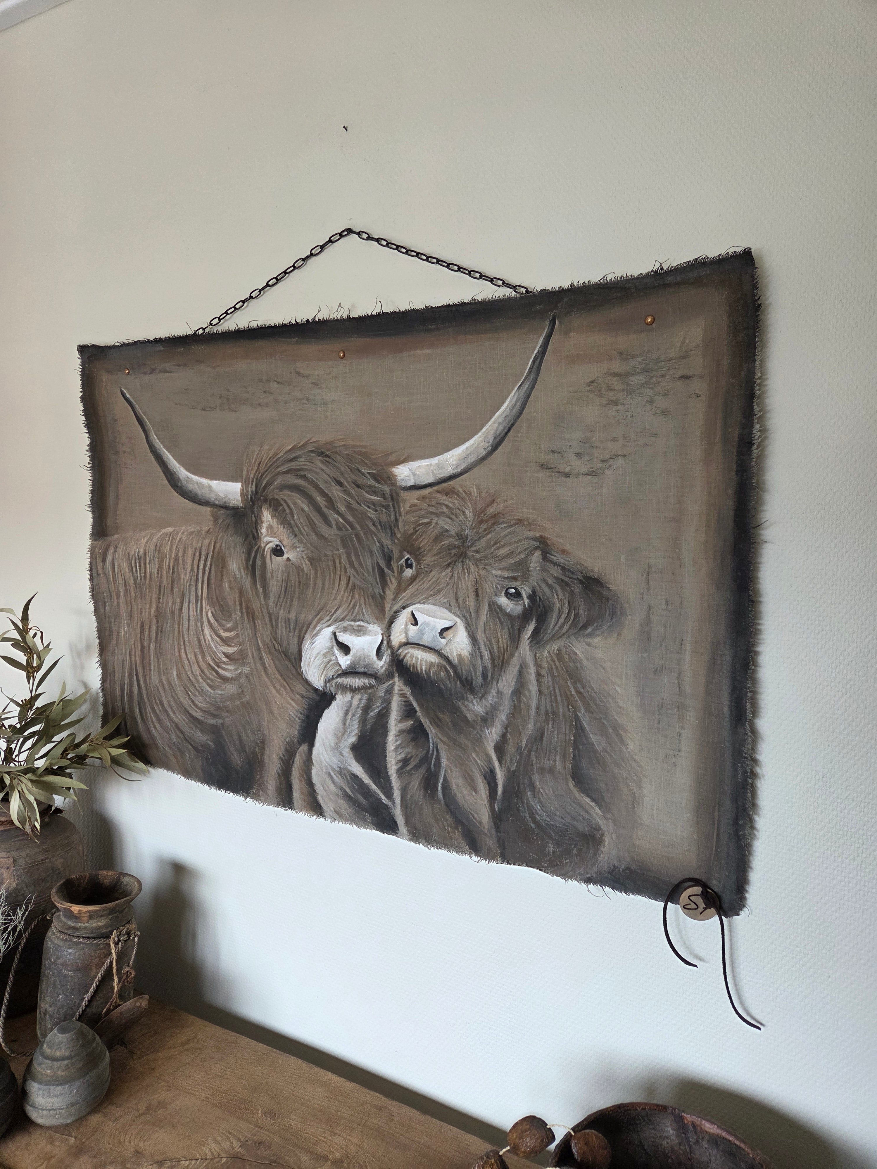 Wanddoek hooglanders 04
