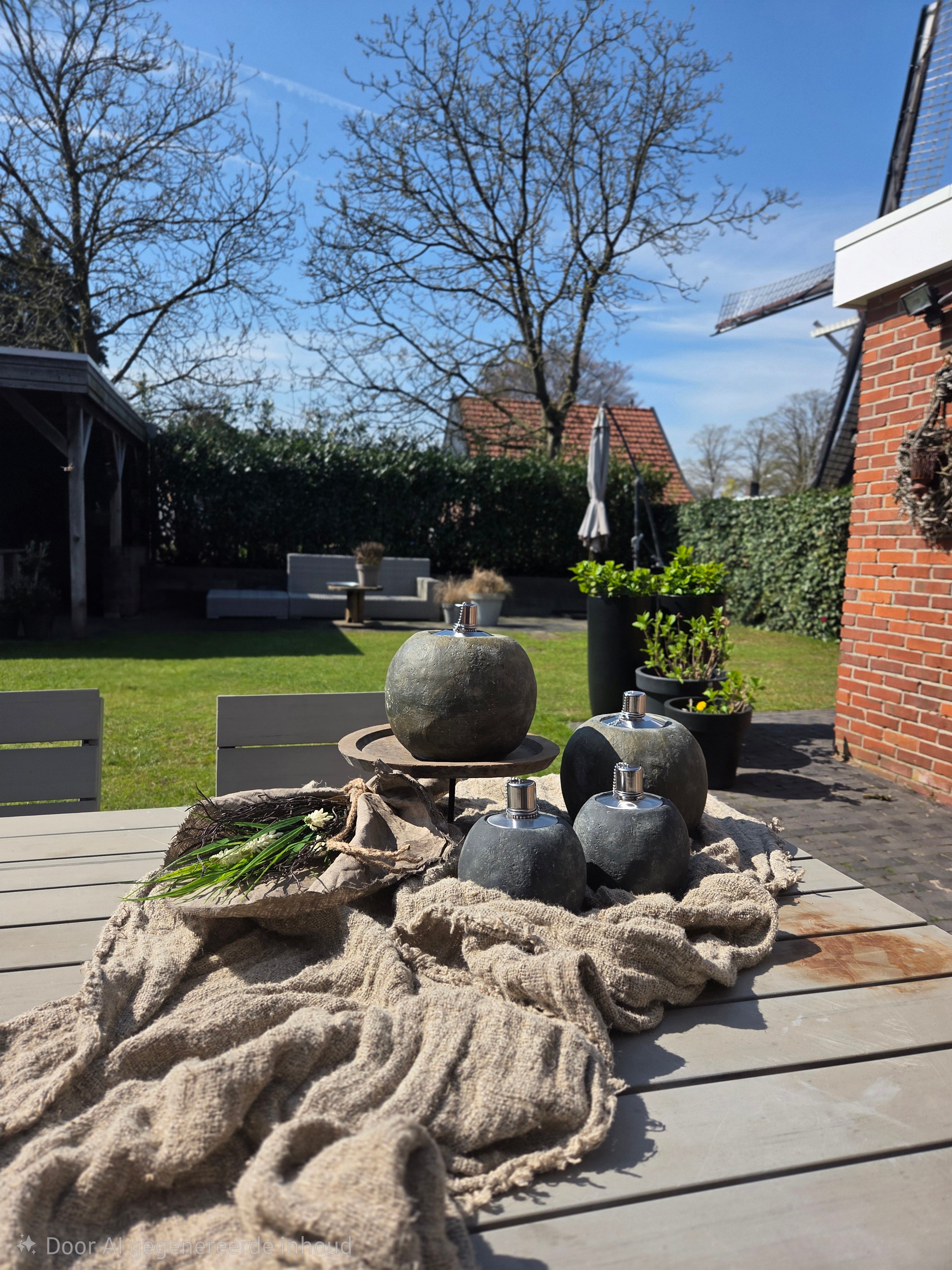 Oliebrander rond groot