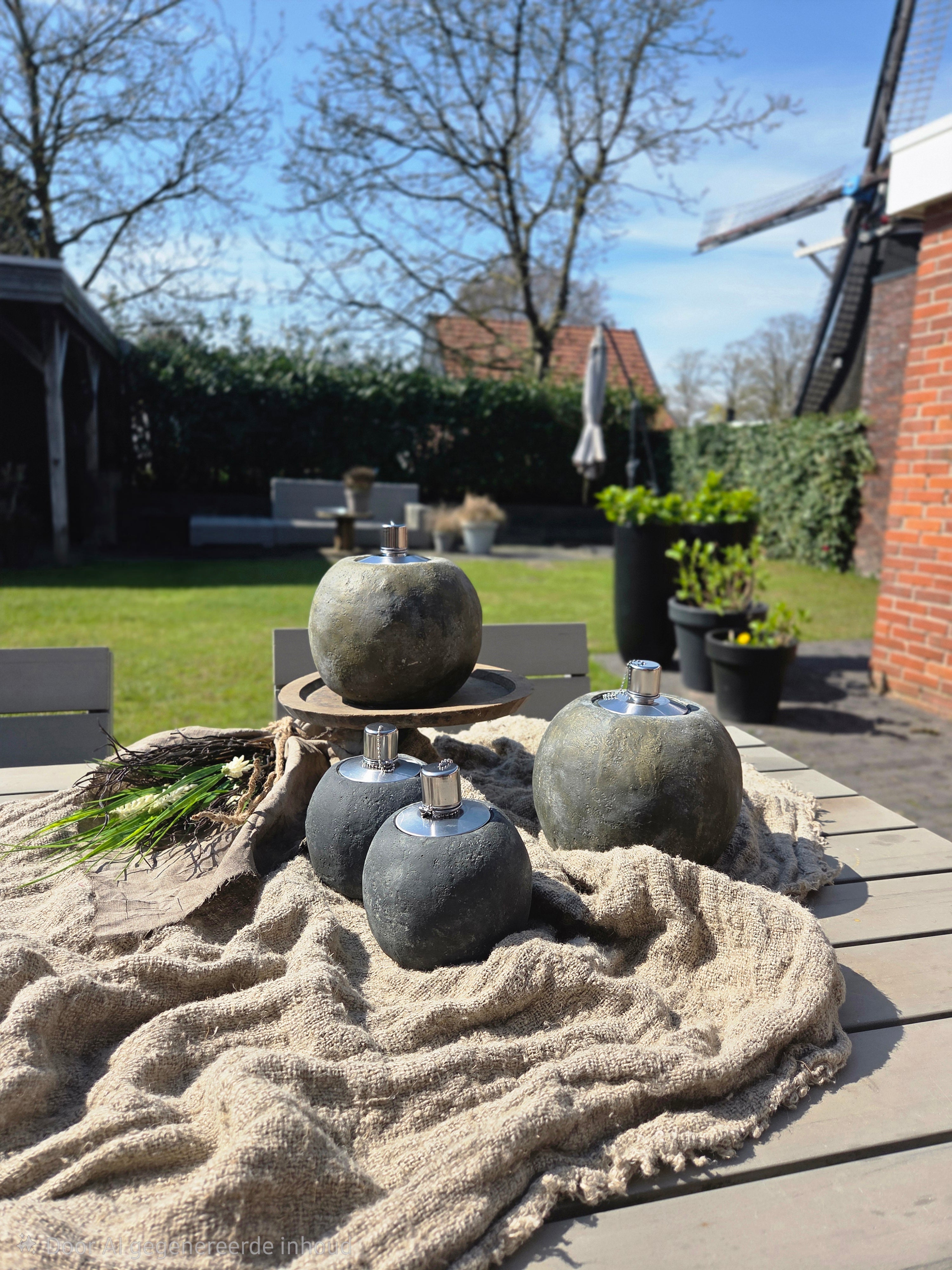 Oliebrander rond groot