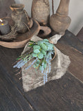 Toef met shabby doek lavendel