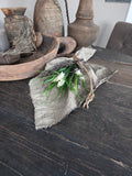 Toef met shabby doek muscari