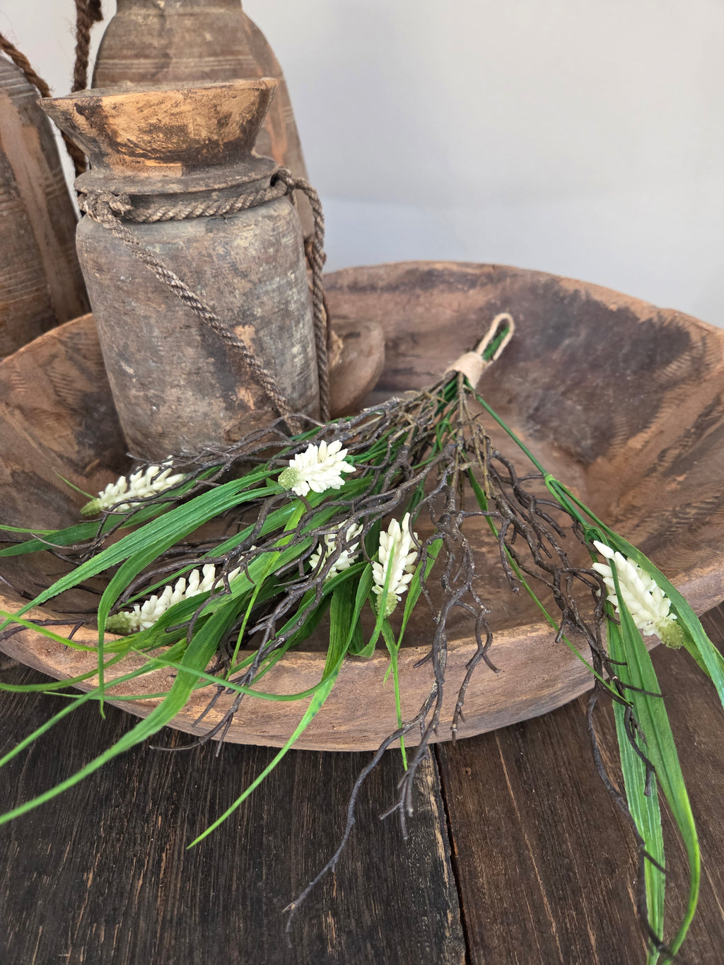 Bosje kunst muscari wit