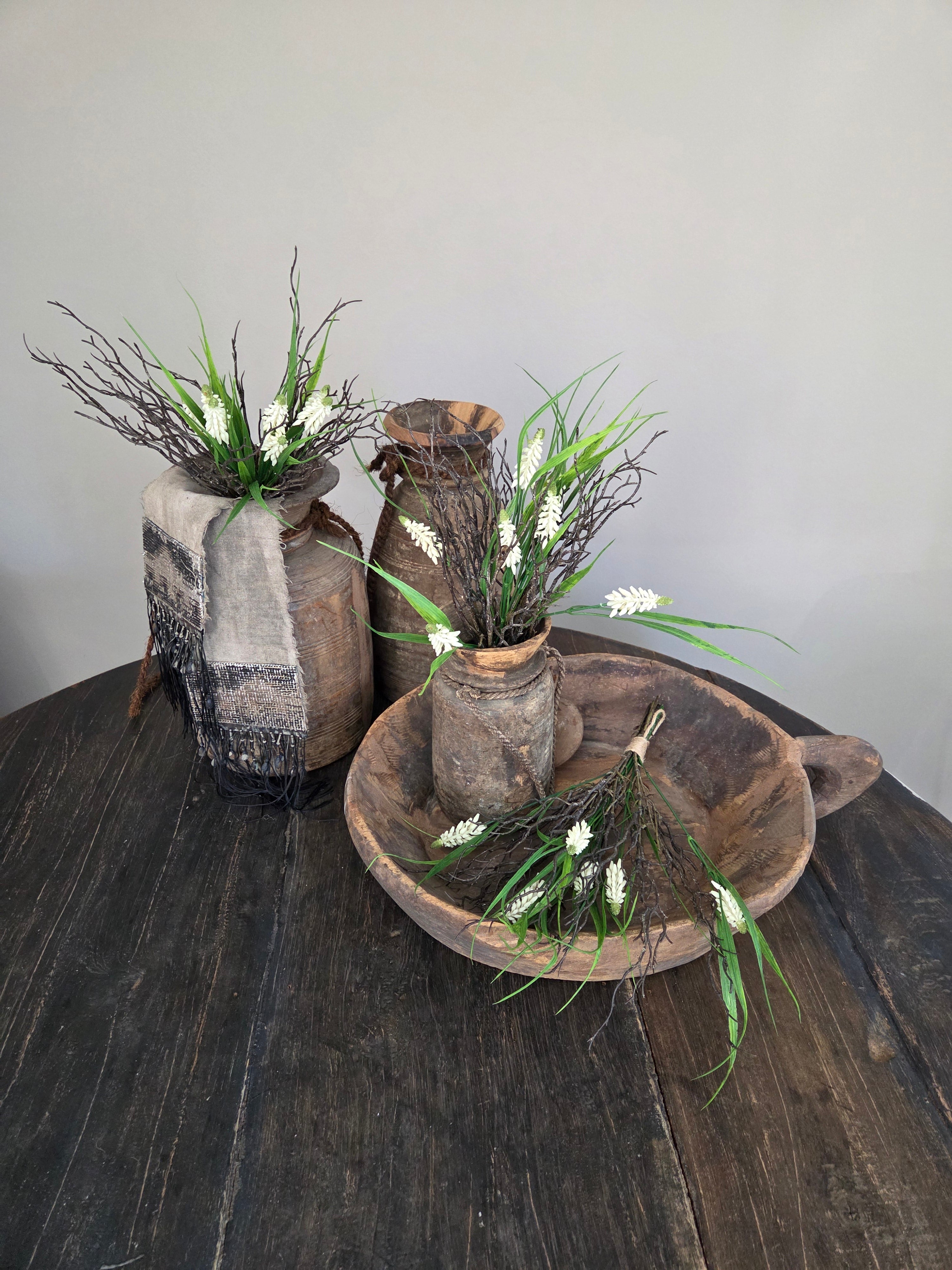 Bosje kunst muscari wit
