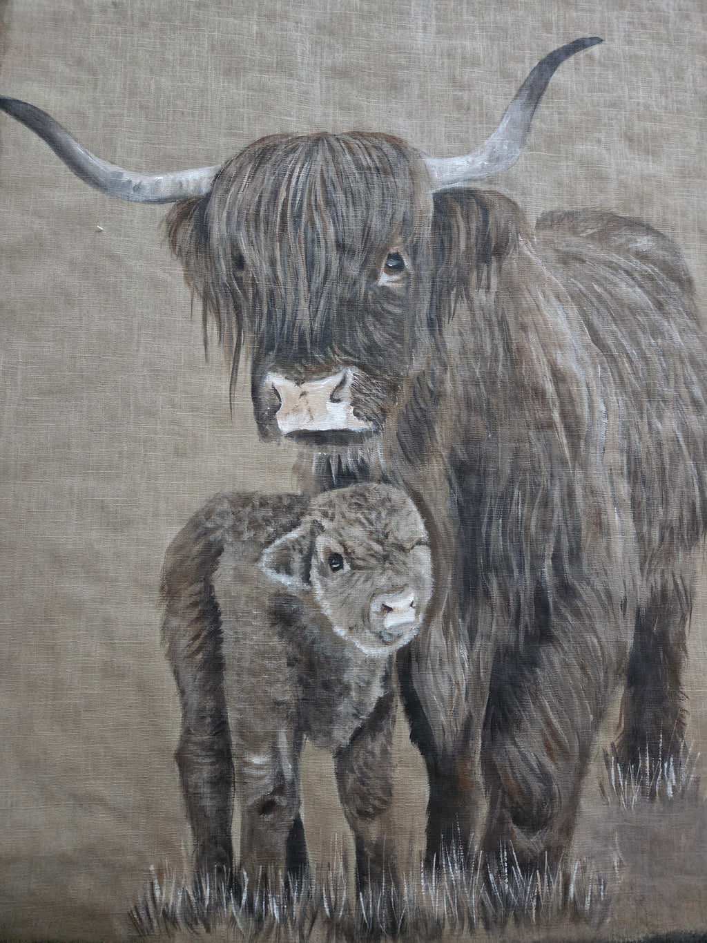 Wanddoek hooglanders 11