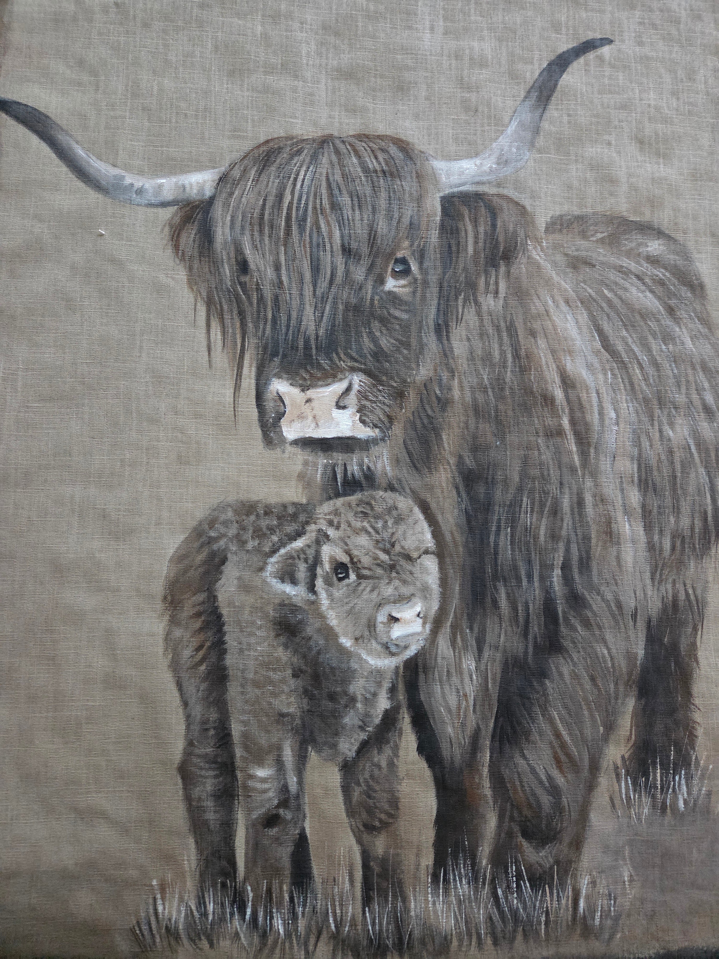 Wanddoek hooglanders 11