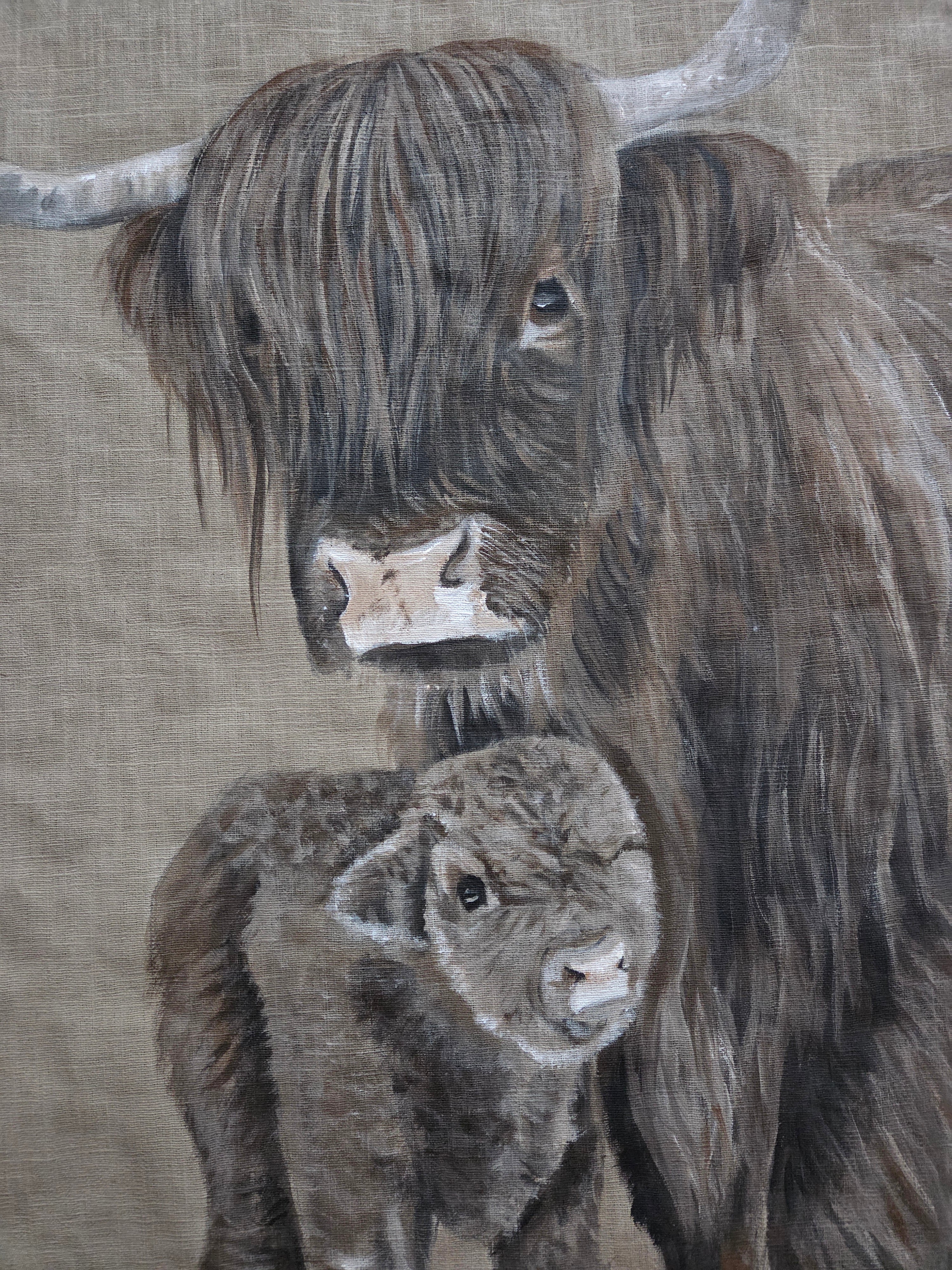 Wanddoek hooglanders 11
