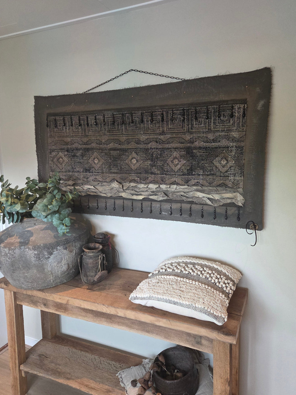 Wanddoek met kelim stof