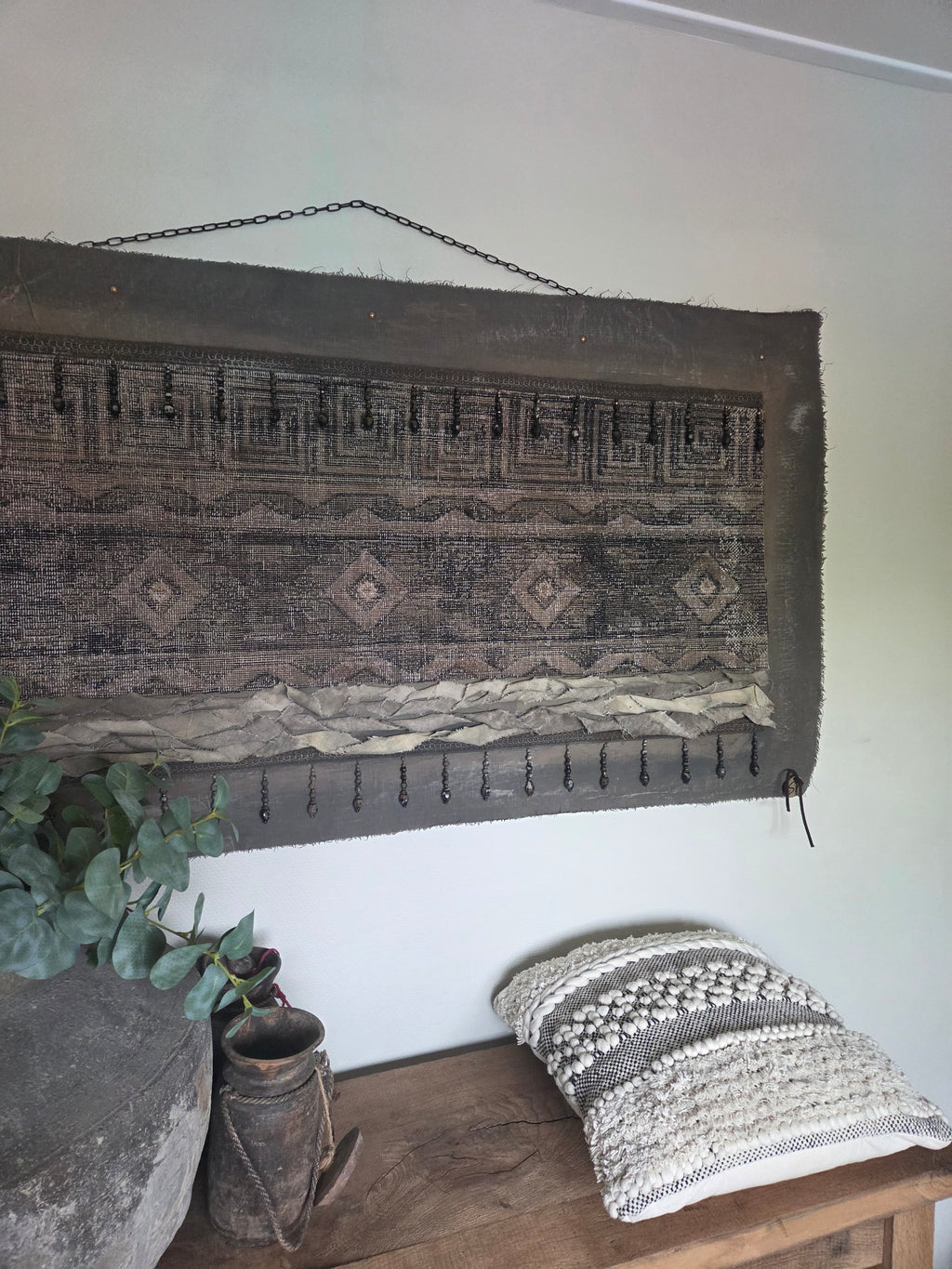 Wanddoek met kelim stof