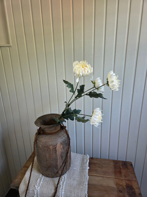 Kunsttak chrysanthemum wit
