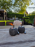 Set van 2, oliebrander rond klein