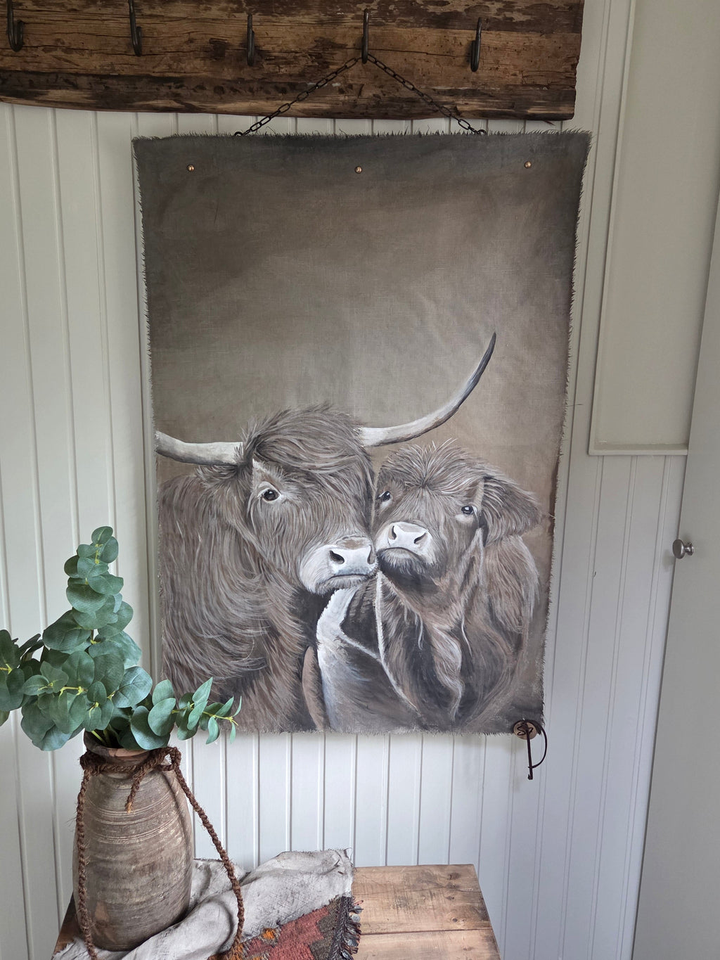 Wanddoek hooglanders 12