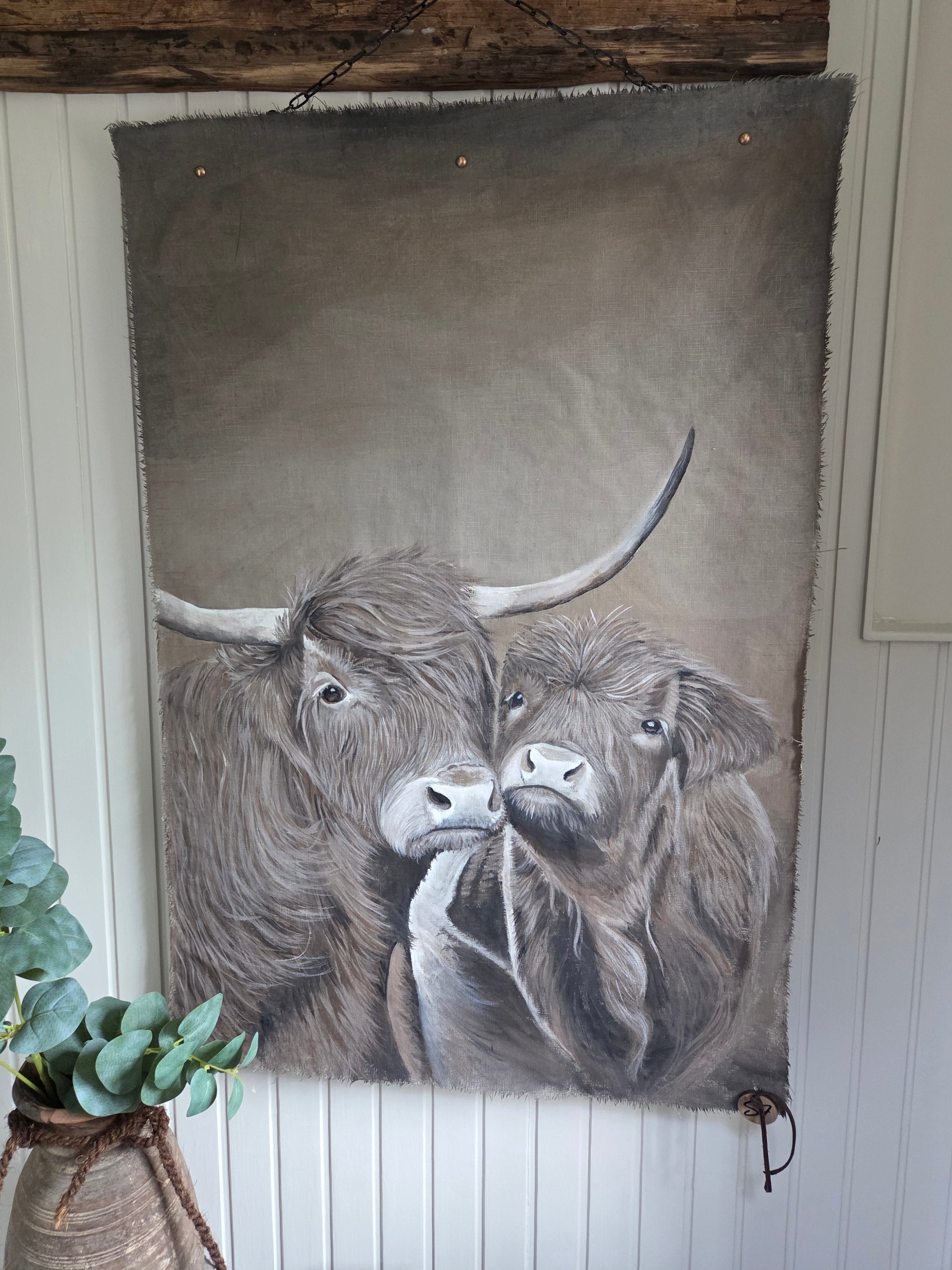 Wanddoek hooglanders 12