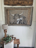 Wanddoek jute en hooglanders 09