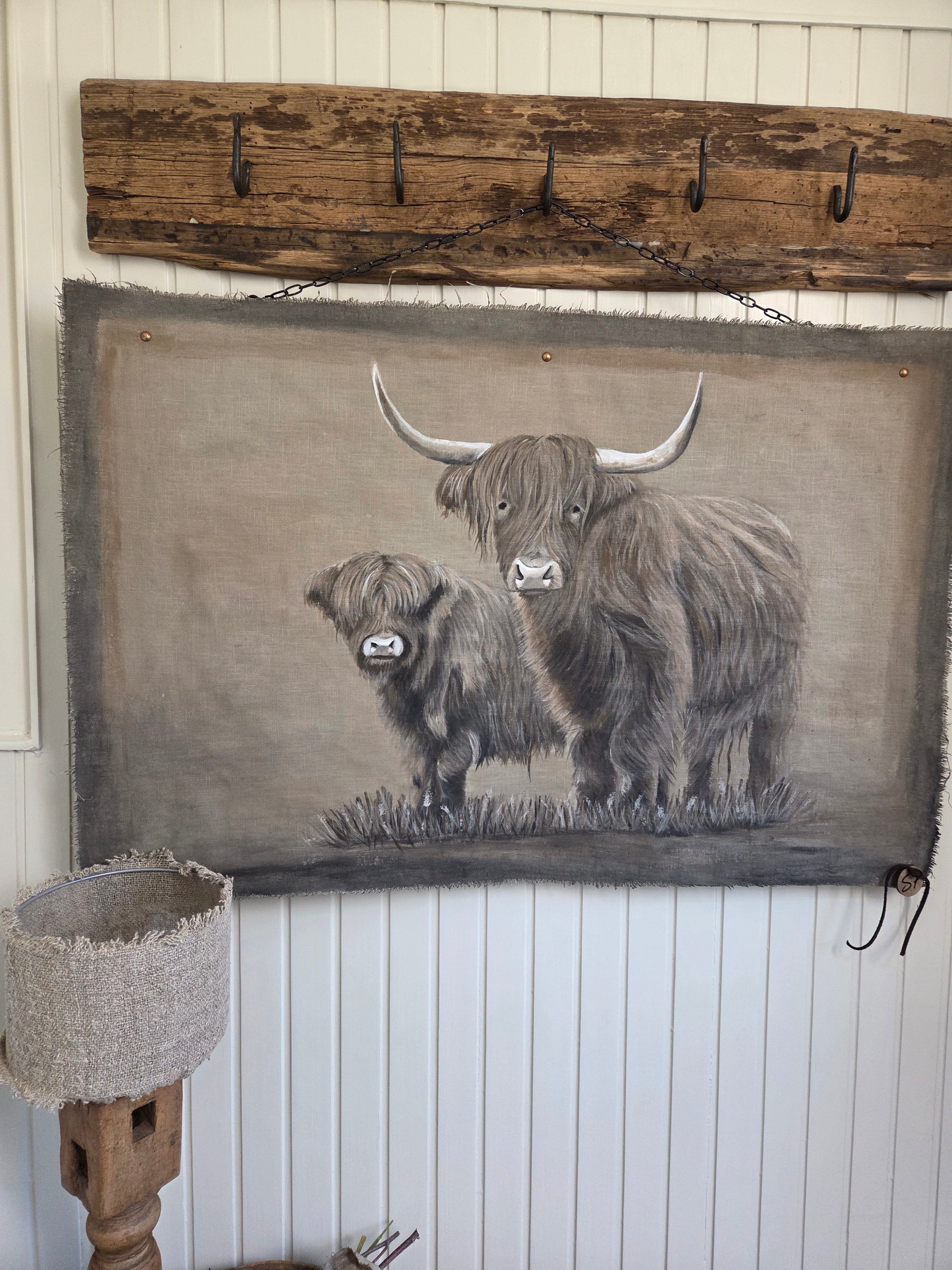 Wanddoek hooglanders 07